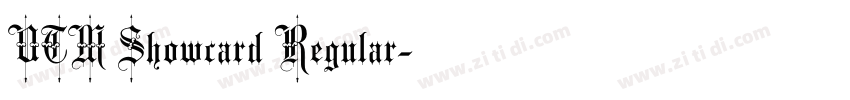 UTM Showcard Regular字体转换